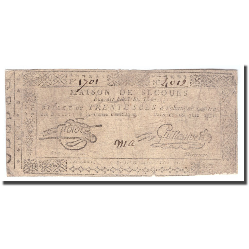 Frankrijk, 30 Sols, 1791, 1791-09-18, PARIS, TB