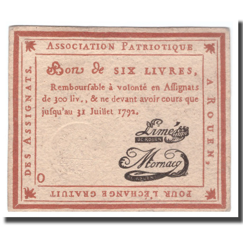 France, 6 Livres, 1792, 1792-07-31, ROUEN, TTB+
