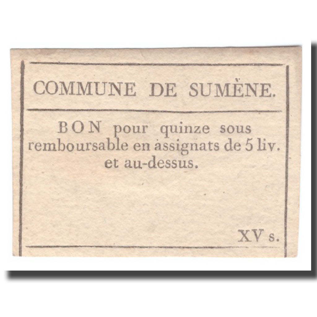 France, 15 Sols, Undated (1791-92), SUMENE, SUP+