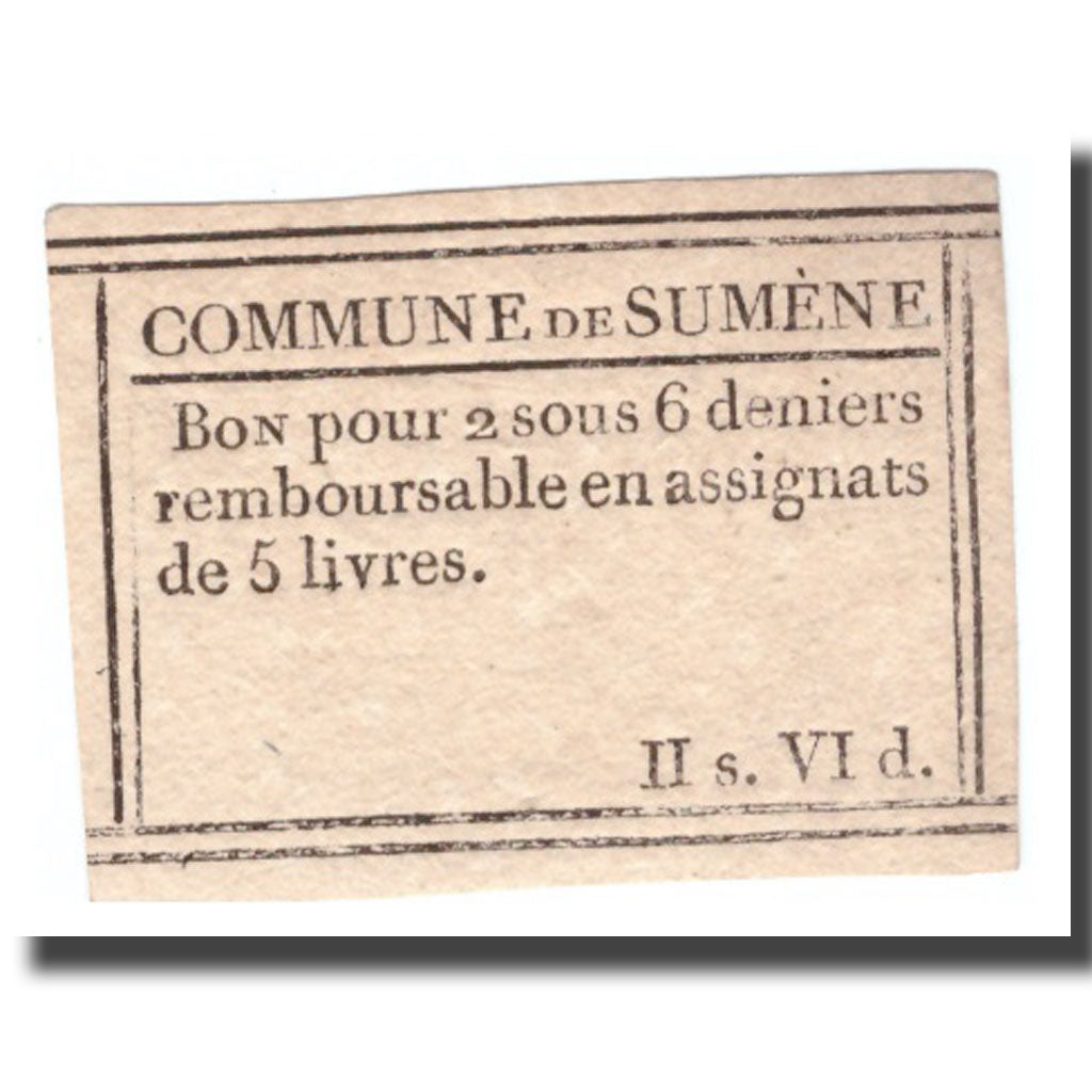 France, 2 Sous, Undated (1791-92), SUMENE, UNC(60-62)