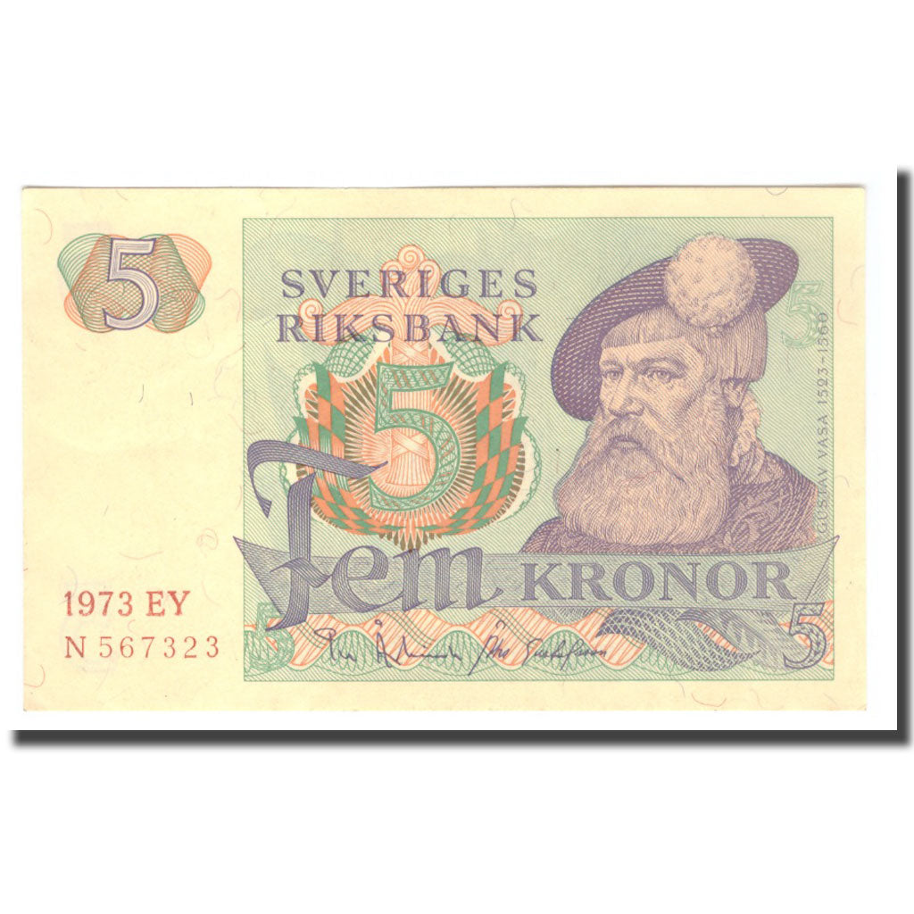 Banknote, Sweden, 5 Kronor, 1973, 1973, KM:51d, EF(40-45)