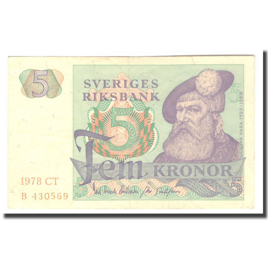Banconote, Svezia, 5 Kronor, 1978, 1978, KM:51d, MB+