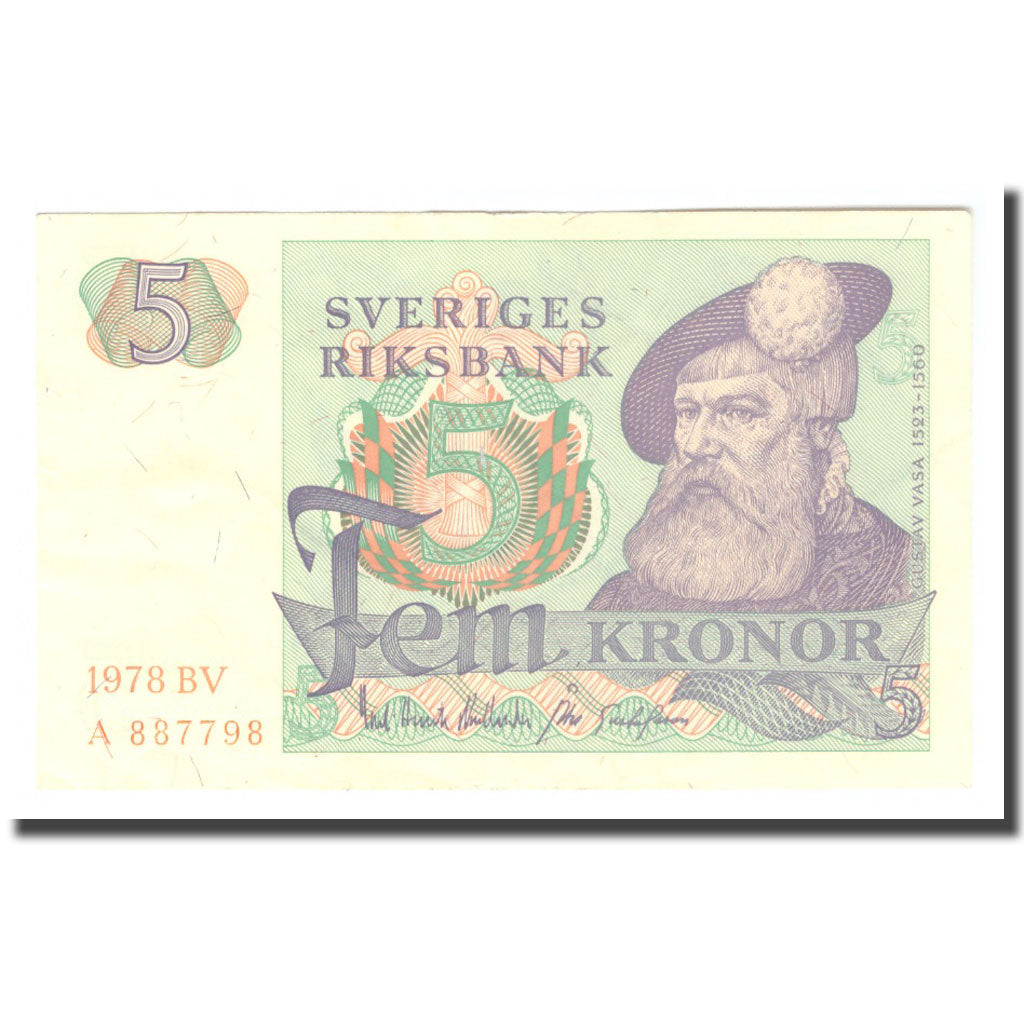 Banconote, Svezia, 5 Kronor, 1978, 1978, KM:51d, BB