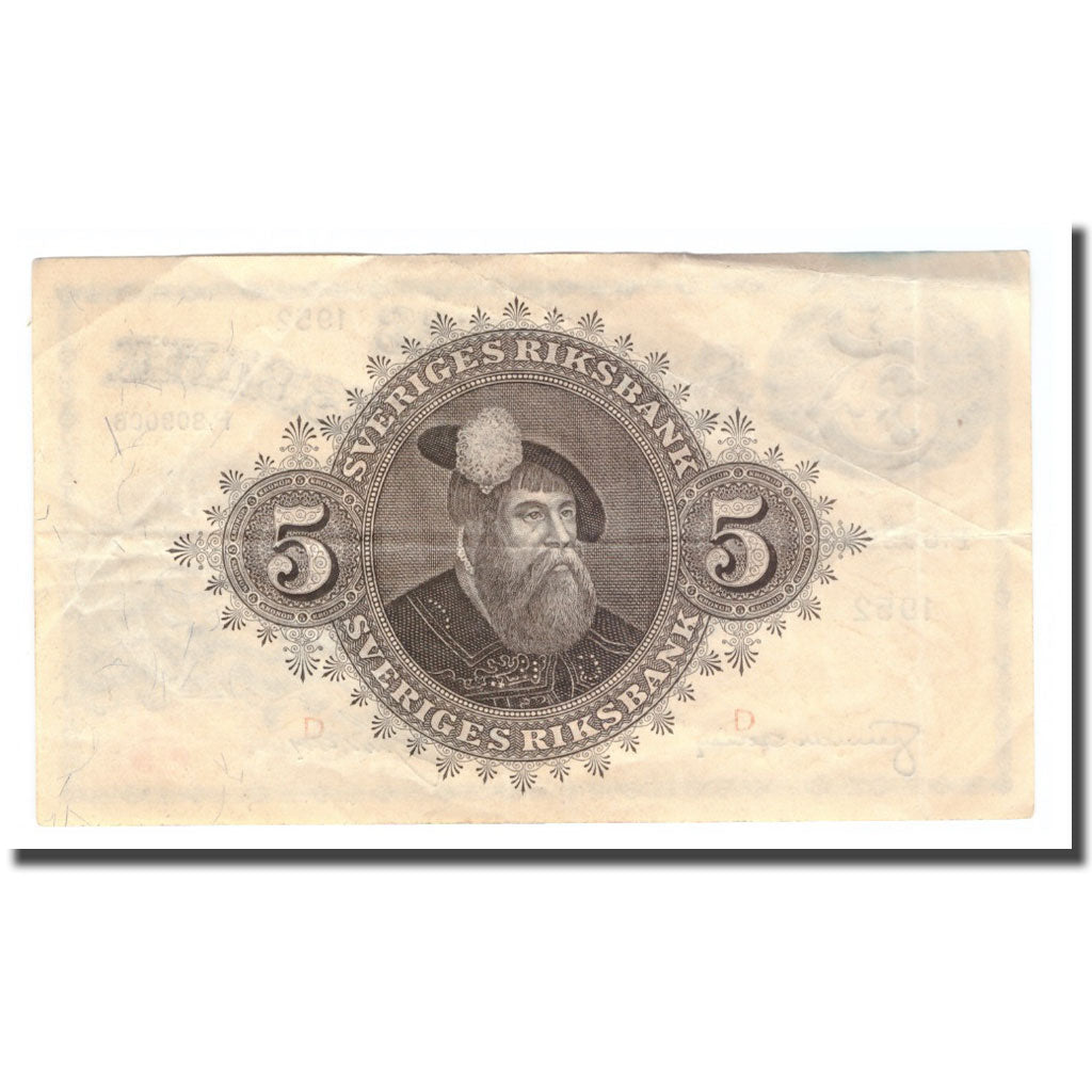 Banconote, Svezia, 5 Kronor, 1952, 1952, KM:33ai, MB+
