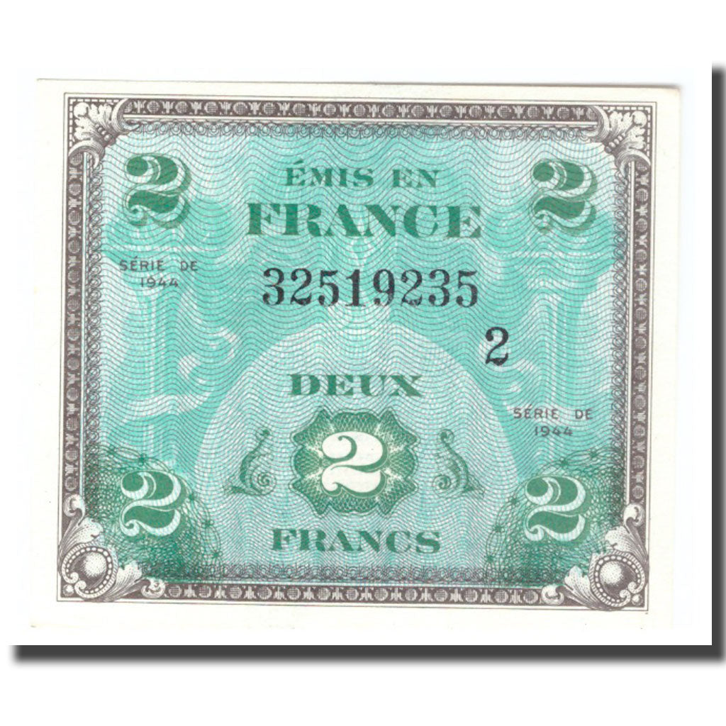 France, 2 Francs, Drapeau/France, 1944, 1944, SPL+, Fayette:VF16.2, KM:114b