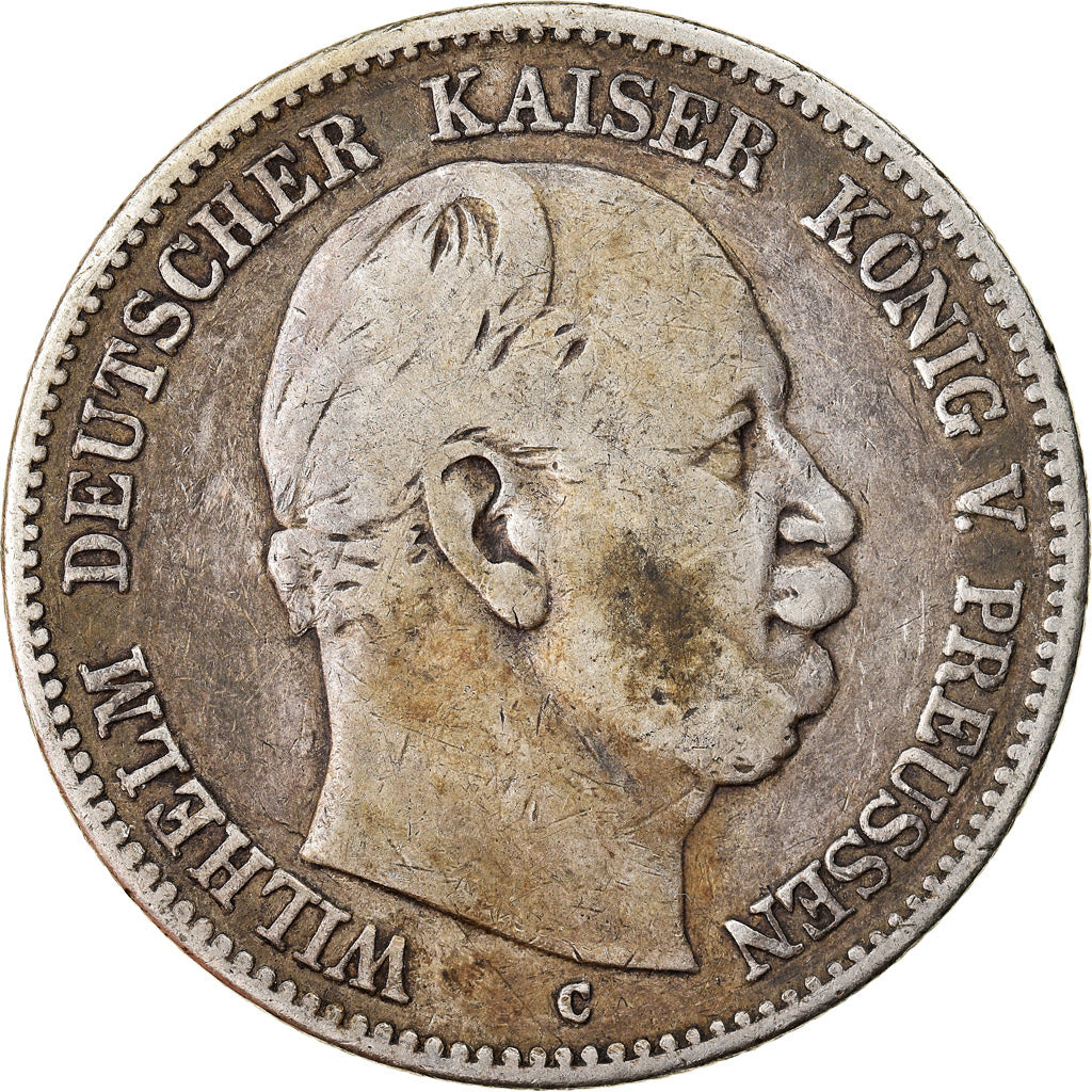 Coin, German States, PRUSSIA, Wilhelm I, 2 Mark, 1876, Cleves, VF(30-35)