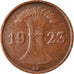 Coin, GERMANY, WEIMAR REPUBLIC, Rentenpfennig, 1923, Karlsruhe, EF(40-45)