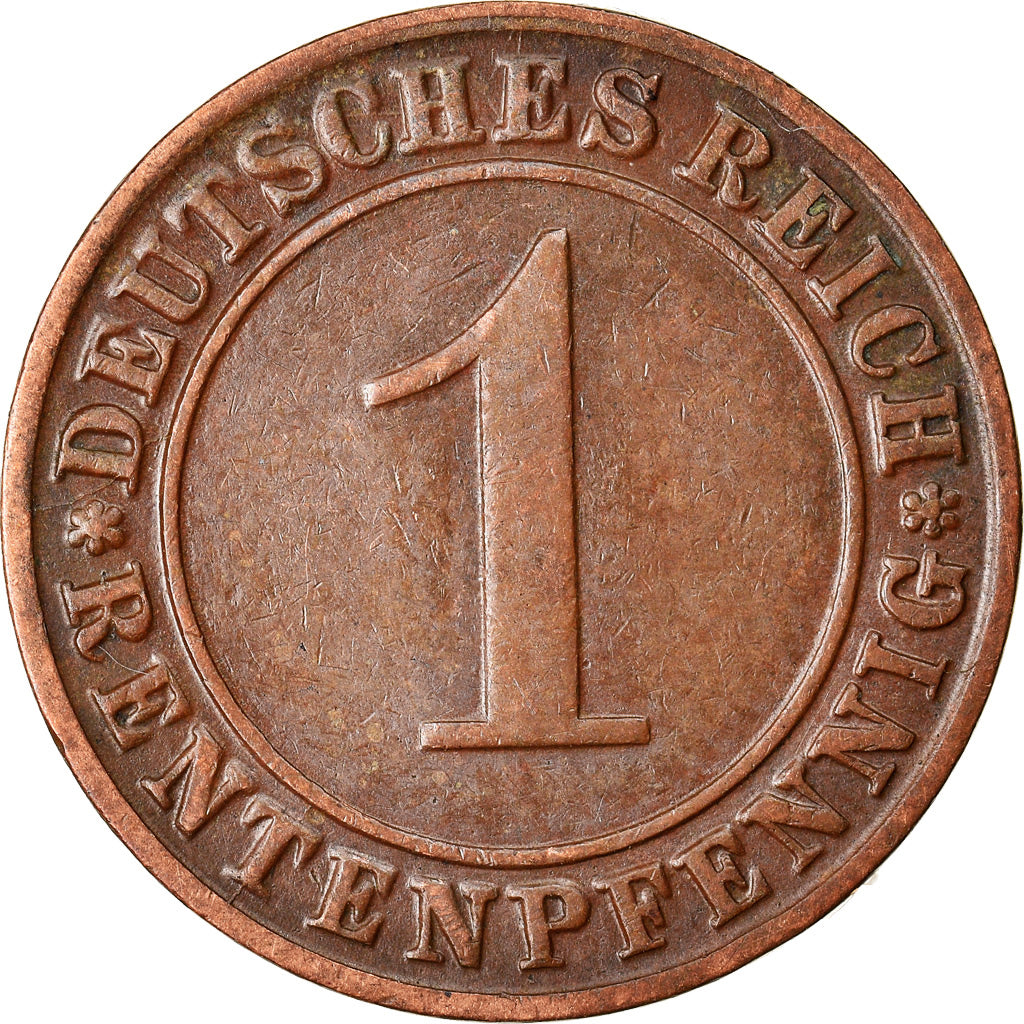 Coin, GERMANY, WEIMAR REPUBLIC, Rentenpfennig, 1923, Karlsruhe, EF(40-45)