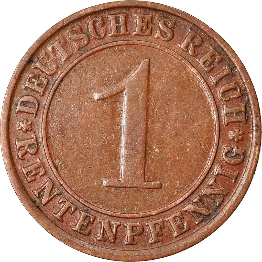 Monnaie, Allemagne, République de Weimar, Rentenpfennig, 1923, Karlsruhe, TB+