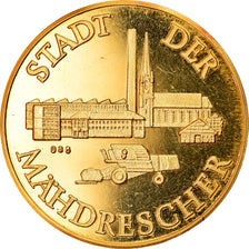 Allemagne, Jeton, Harsewinkel, Ville de la moissonneuse-batteuse, 1970, Or, SUP+