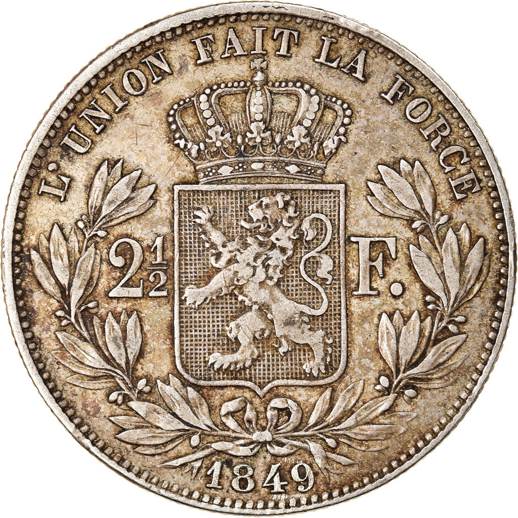 Munten, België, Leopold I, Léopold Ist, 2-1/2 Francs, 1849, Bruxelles, ZF