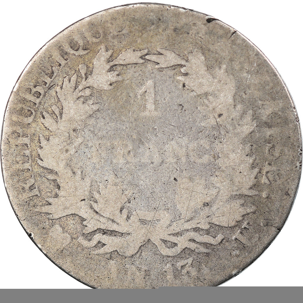 Moeda, França, Napoleon I, Napoléon I, Franc, AN 13, Torino, VG(8-10), Prata
