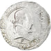 Francia, Henri III, Franc au Col Plat, 1576, Angers, Plata, BC+, Gadoury:496