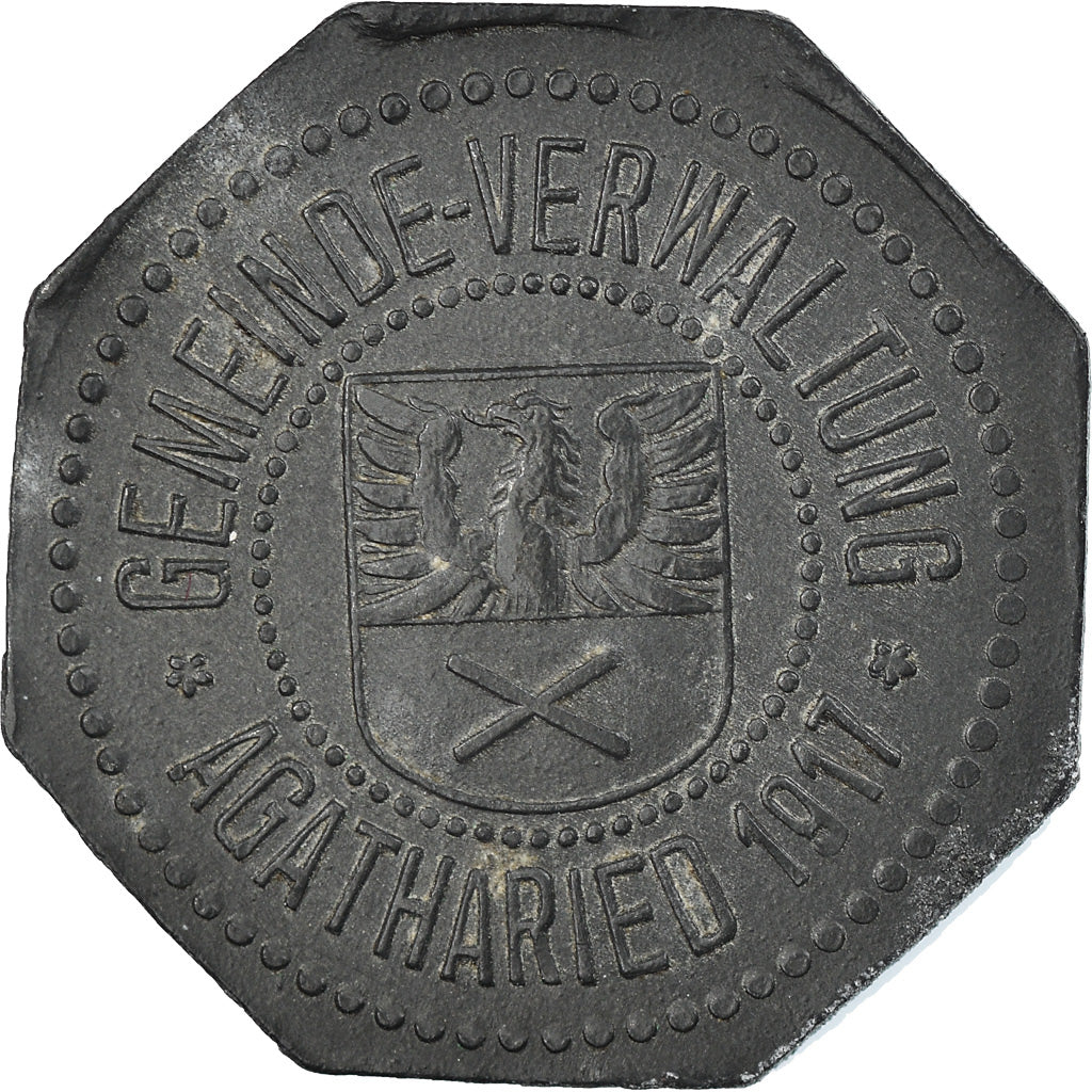 Germany, Agatharied, 10 Pfennig, 1917, EF(40-45), Zinc