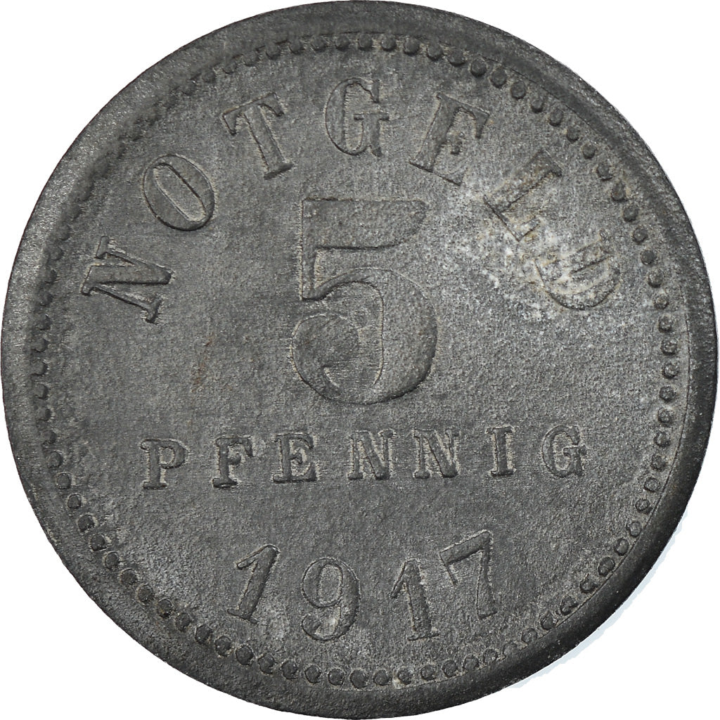 Coin, Germany, Notgeld, Kissingen, 5 Pfennig, 1917, EF(40-45), Zinc