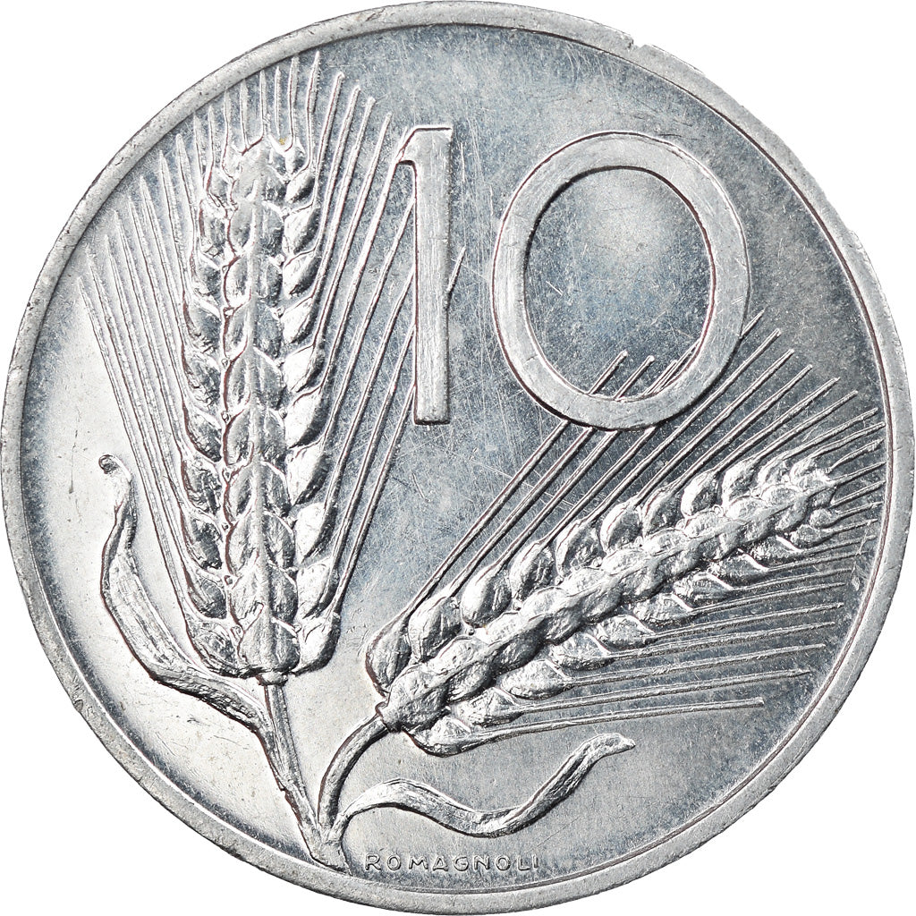 Münze, Italien, 10 Lire, 1955, Rome, UNZ, Aluminium, KM:93