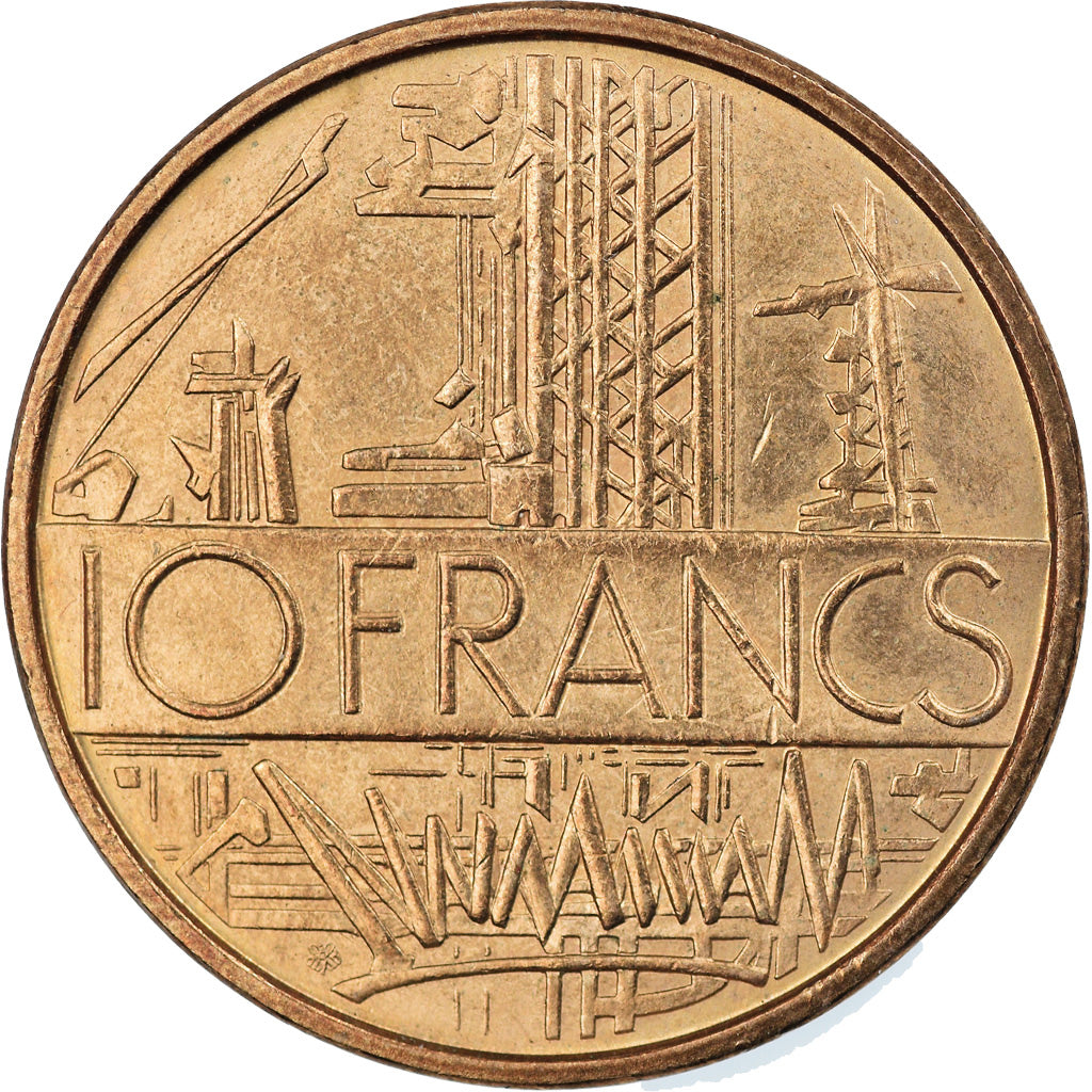 Münze, Frankreich, Mathieu, 10 Francs, 1974, SS+, Nickel-brass, KM:940