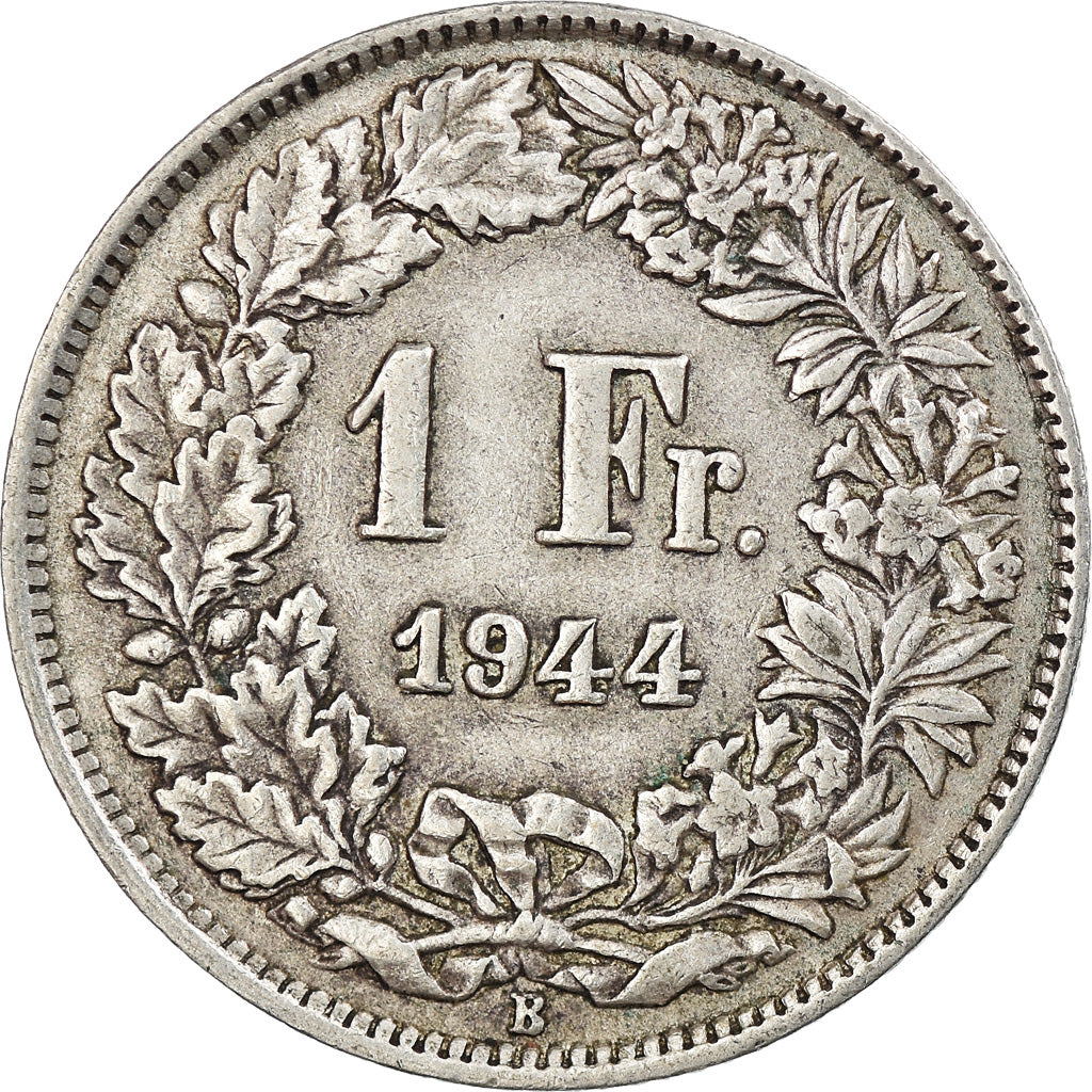Coin, Switzerland, Franc, 1944, EF(40-45), Silver, KM:24