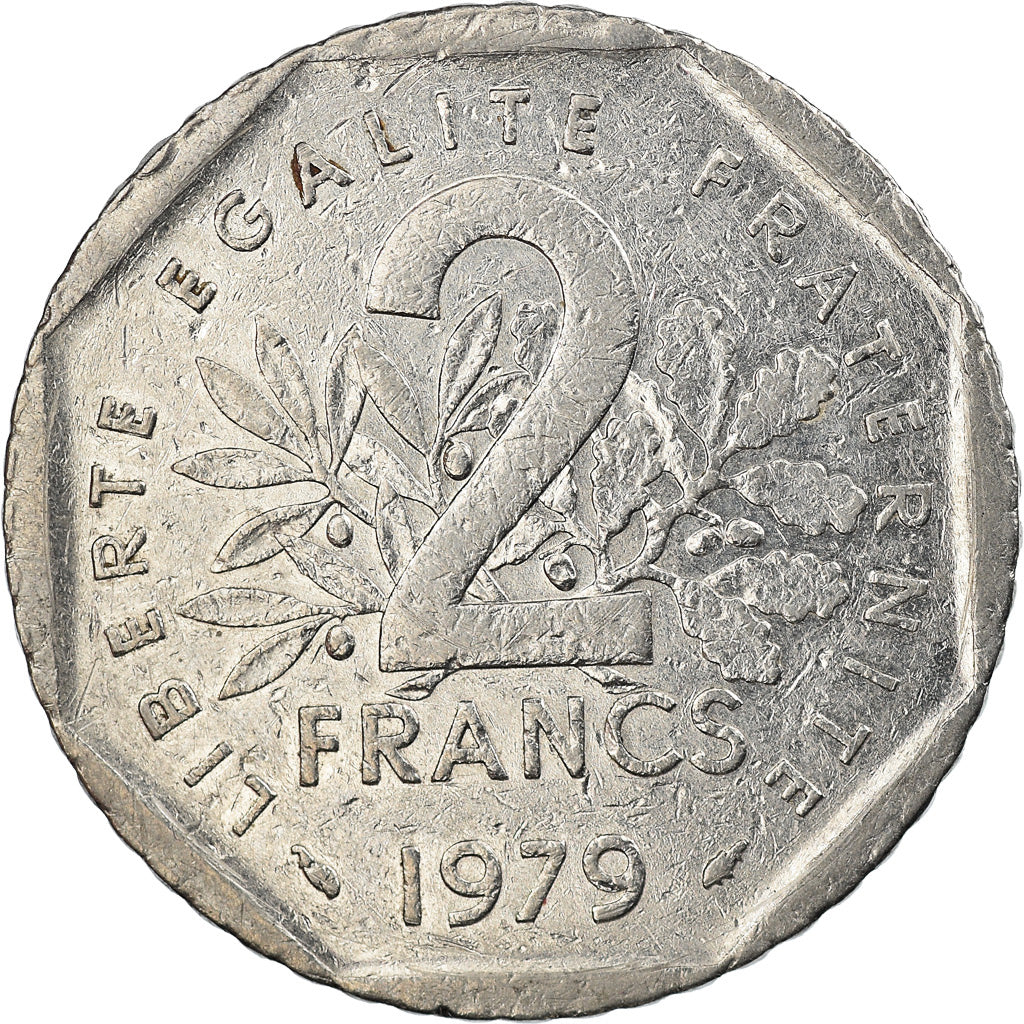Coin, France, Semeuse, 2 Francs, 1979, Paris, AU(50-53), Nickel, KM:942.1