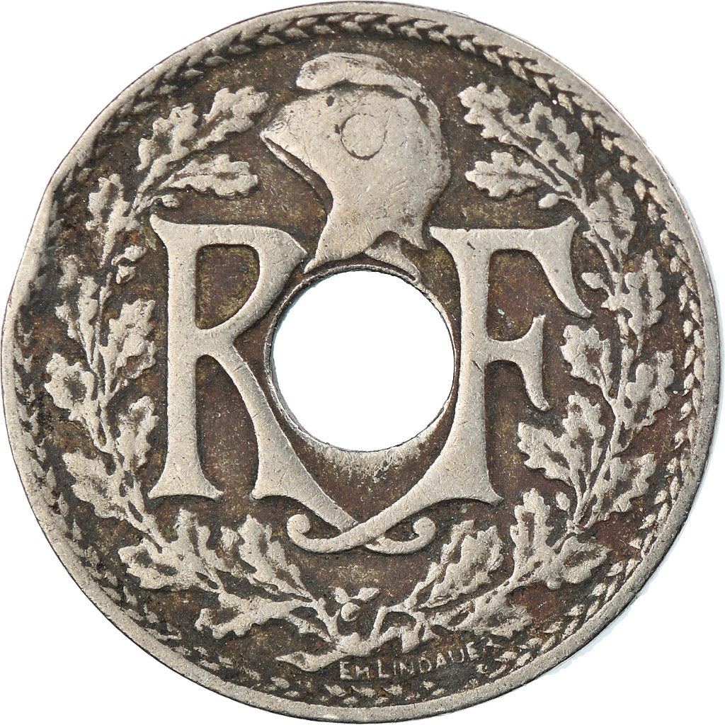 Moneta, Francia, Lindauer, 5 Centimes, 1917, MB+, Rame-nichel, KM:865