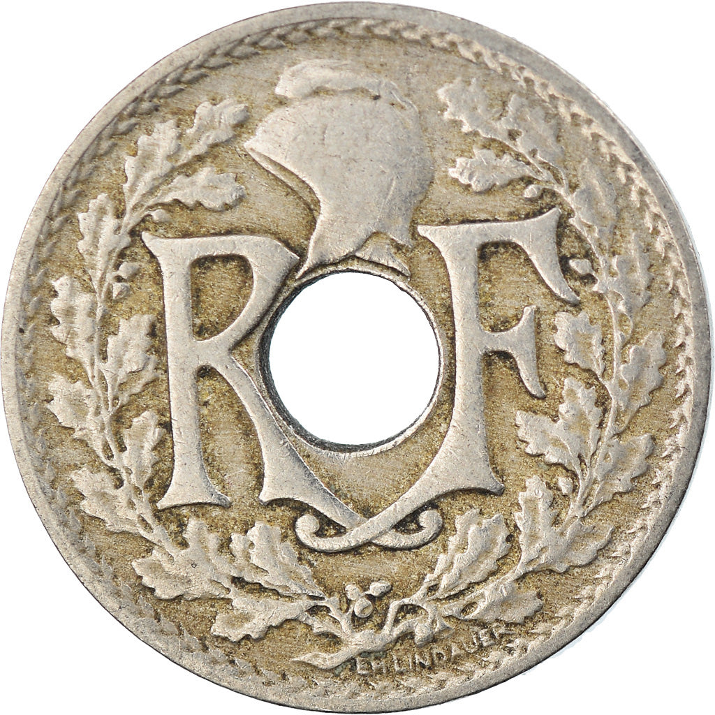 Munten, Frankrijk, Lindauer, 5 Centimes, 1919, Paris, ZF, Copper-nickel, KM:865