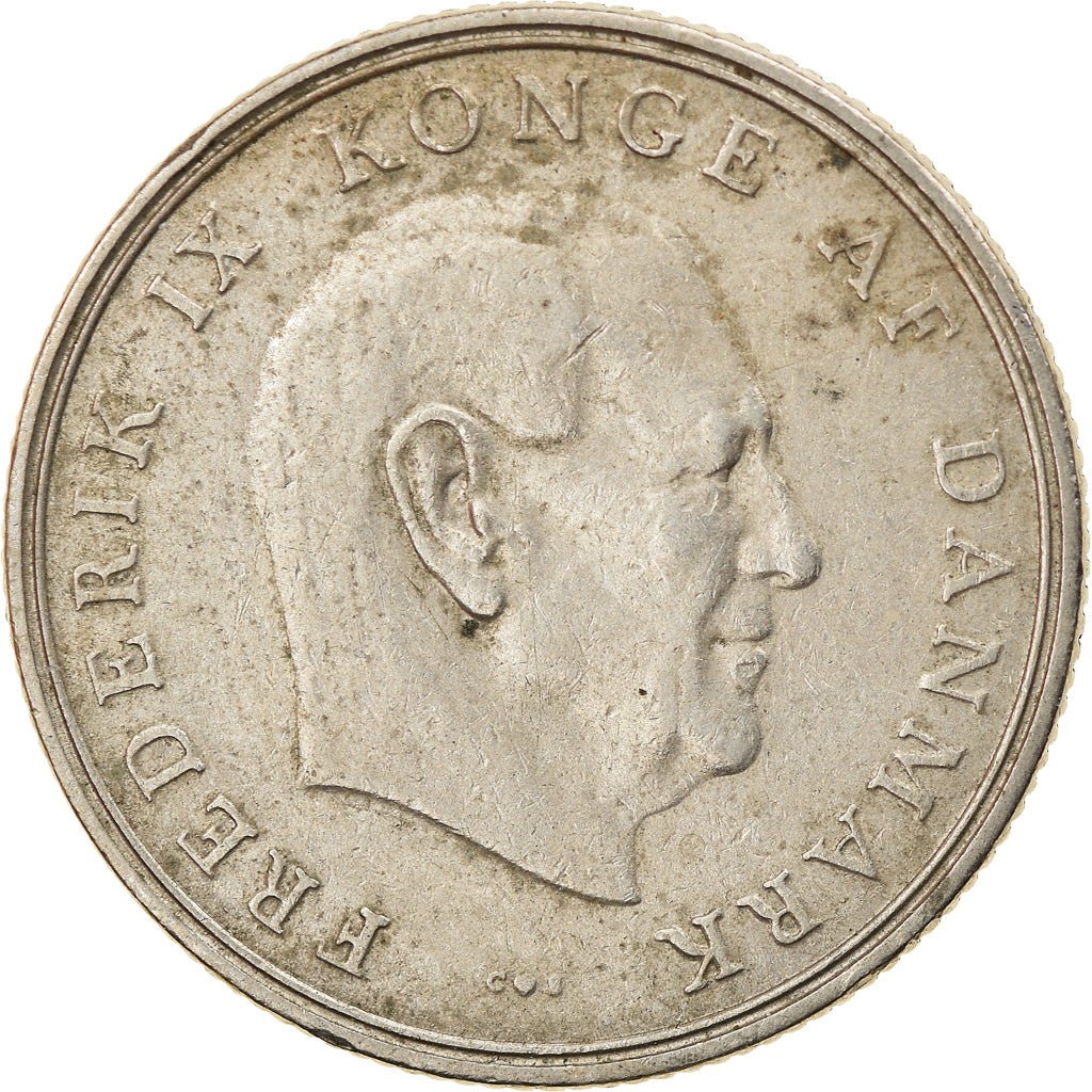 Coin, Denmark, Frederik IX, Krone, 1963, EF(40-45), Copper-nickel, KM:851.1
