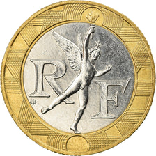 Münze, Frankreich, Génie, 10 Francs, 1988, Paris, VZ, Bi-Metallic, KM:964.1