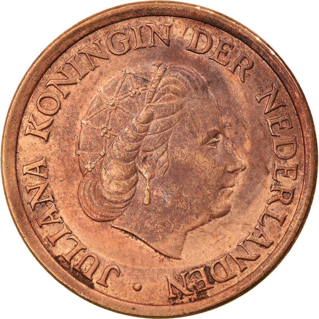 Moneta, Paesi Bassi, Juliana, 5 Cents, 1971, MB+, Bronzo, KM:181