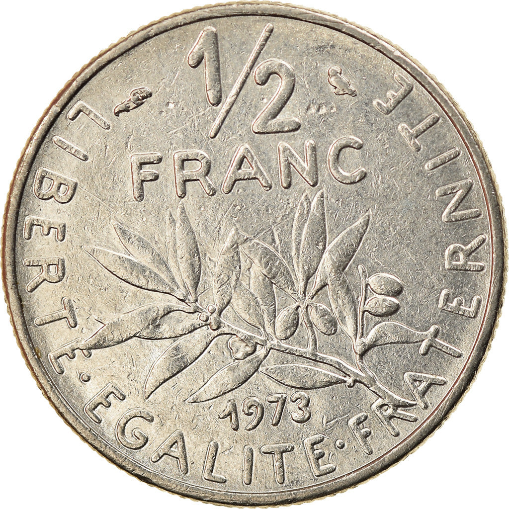 Moneda, Francia, Semeuse, 1/2 Franc, 1973, Paris, EBC, Níquel, KM:931.1