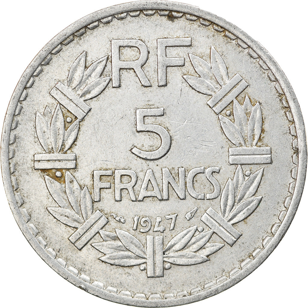 Coin, France, Lavrillier, 5 Francs, 1947, Paris, VF(30-35), Aluminum, KM:888b.1