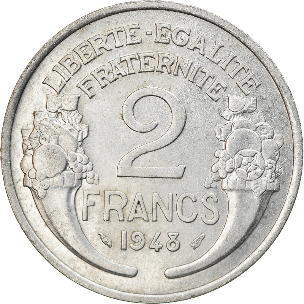 Monnaie, France, Morlon, 2 Francs, 1948, Paris, SUP, Aluminium, KM:886a.1