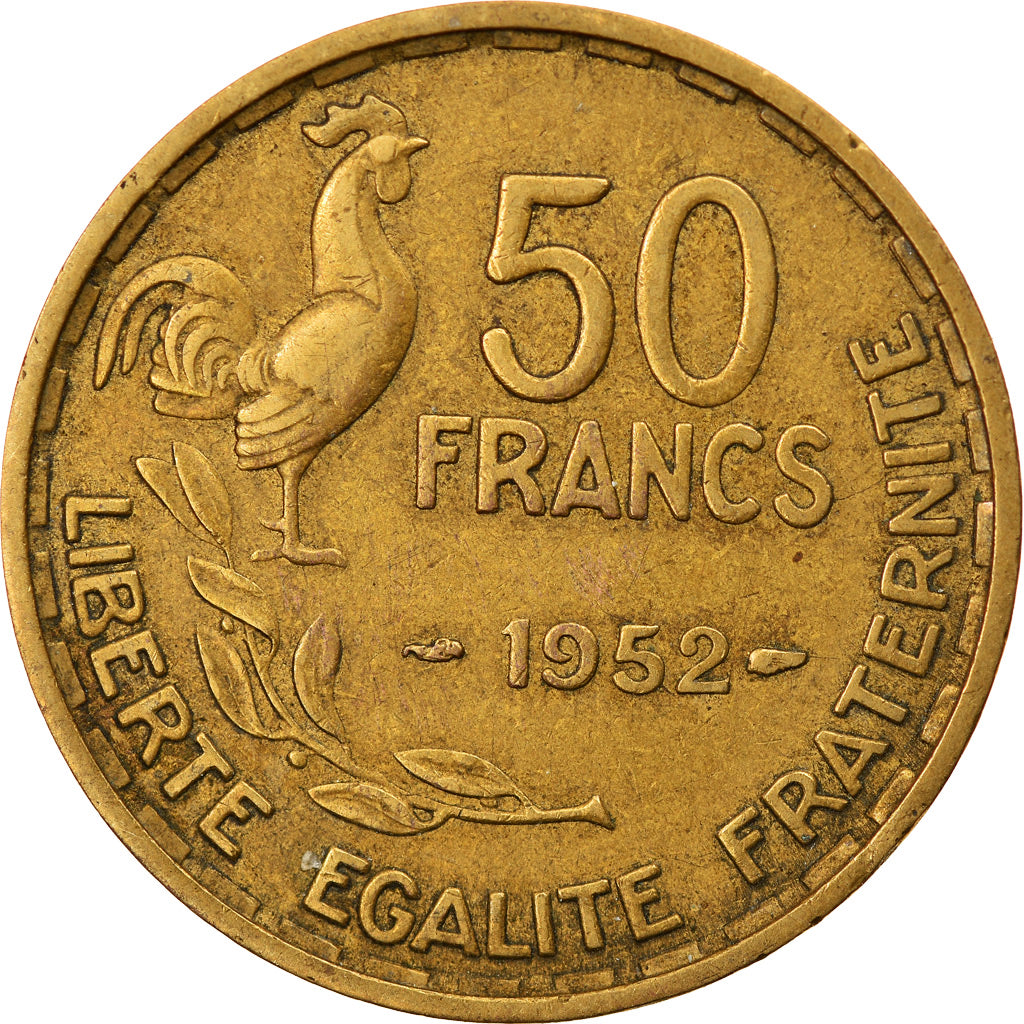 Münze, Frankreich, Guiraud, 50 Francs, 1952, Paris, SS, Aluminum-Bronze