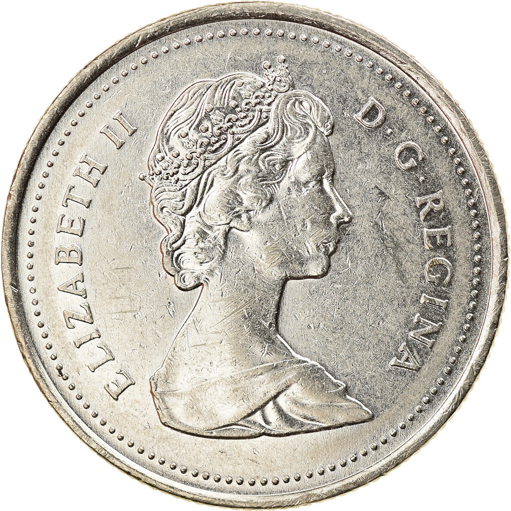 Moneta, Canada, Elizabeth II, 25 Cents, 1988, Royal Canadian Mint, Ottawa