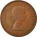 Coin, Great Britain, Elizabeth II, 1/2 Penny, 1959, EF(40-45), Bronze, KM:896