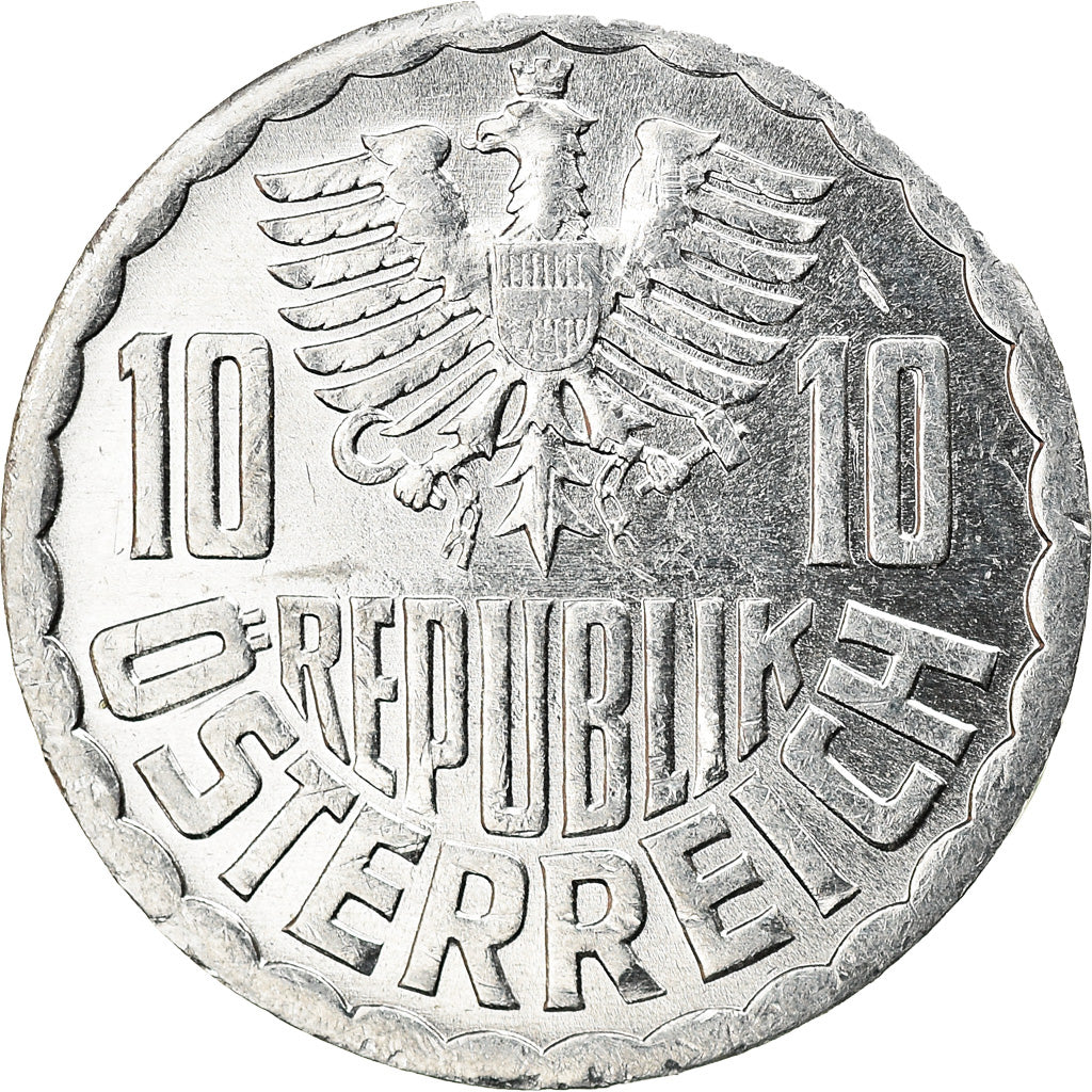 Coin, Austria, 10 Groschen, 1997, Vienna, AU(55-58), Aluminum, KM:2878