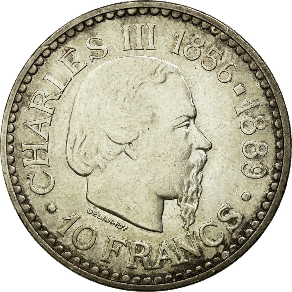 Coin, Monaco, Rainier III, 10 Francs, 1966, MS(60-62), Silver, Gadoury:155