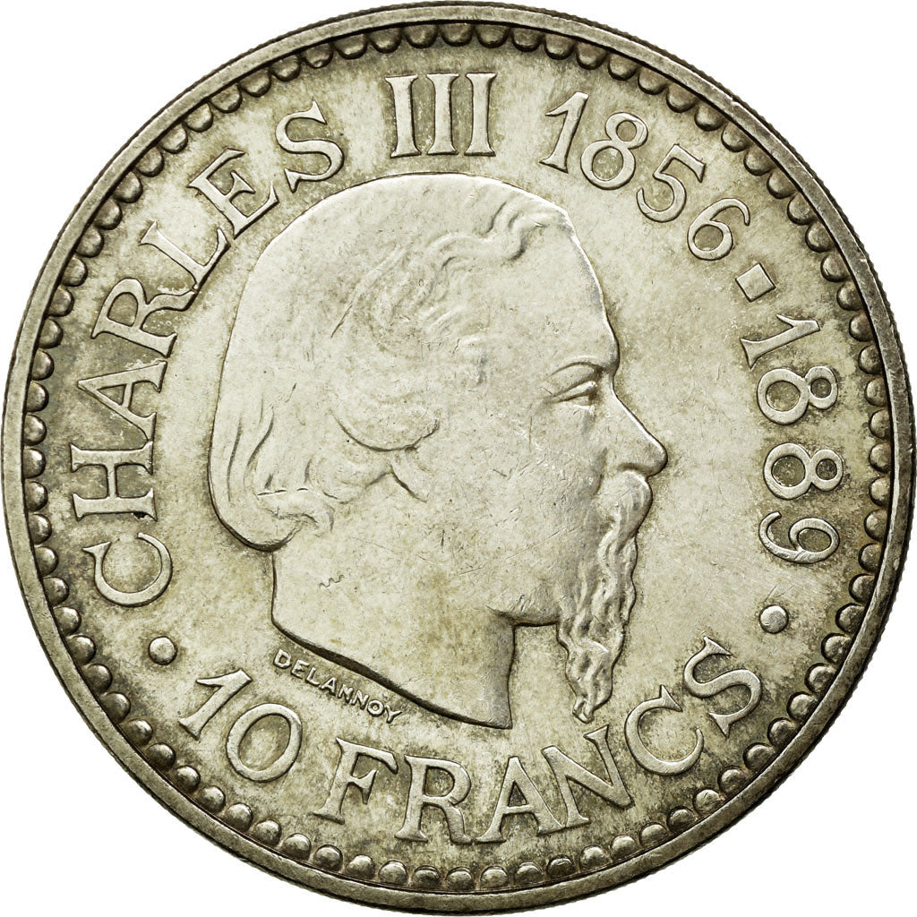 Moneta, Monaco, Rainier III, 10 Francs, 1966, MS(60-62), Srebro, Gadoury:155