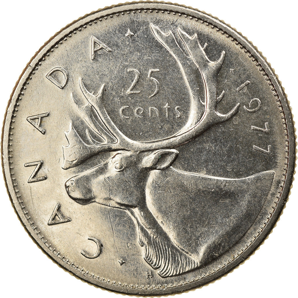 Coin, Canada, Elizabeth II, 25 Cents, 1977, Royal Canadian Mint, Ottawa