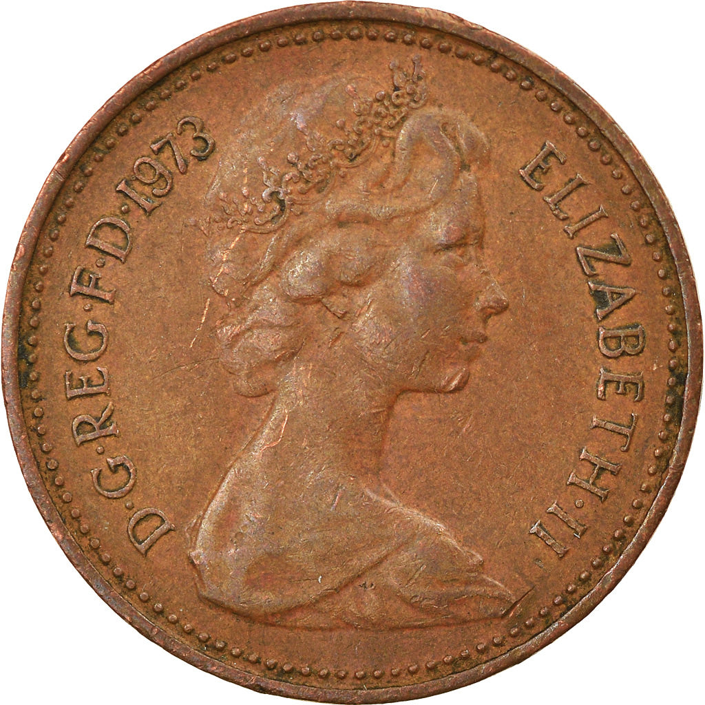 Munten, Groot Bretagne, Elizabeth II, New Penny, 1973, ZF, Bronze, KM:915