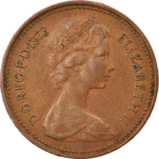 Coin, Great Britain, Elizabeth II, New Penny, 1973, EF(40-45), Bronze, KM:915
