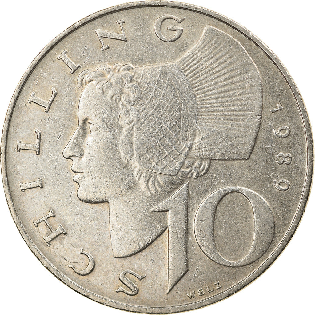 Münze, Österreich, 10 Schilling, 1989, VZ+, Copper-Nickel Plated Nickel