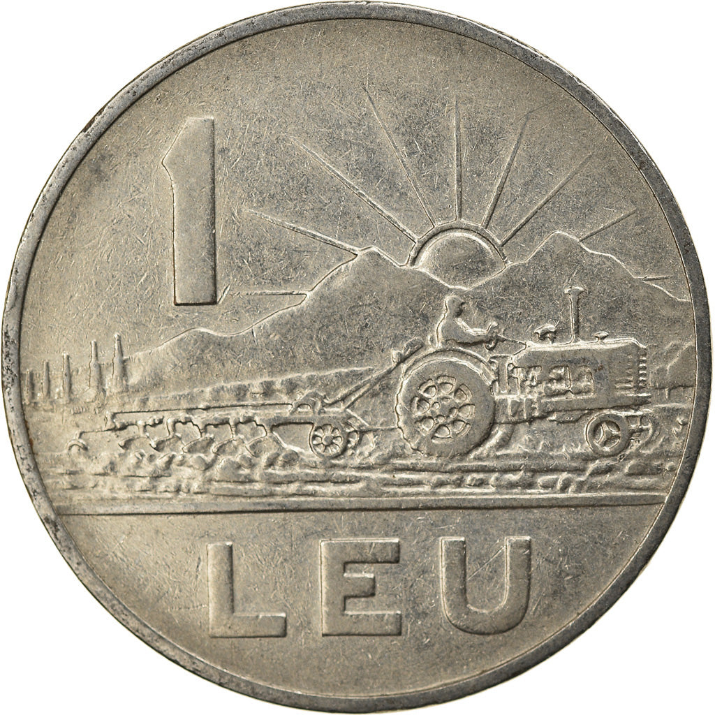 Coin, Romania, Leu, 1963, EF(40-45), Nickel Clad Steel, KM:90