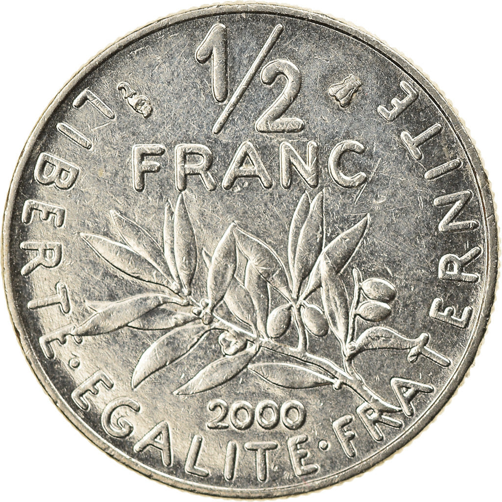 Monnaie, France, Semeuse, 1/2 Franc, 2000, Paris, SUP, Nickel, Gadoury:429