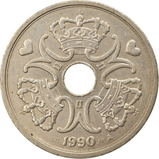 Monnaie, Danemark, Margrethe II, 5 Kroner, 1990, Copenhagen, TTB, Copper-nickel