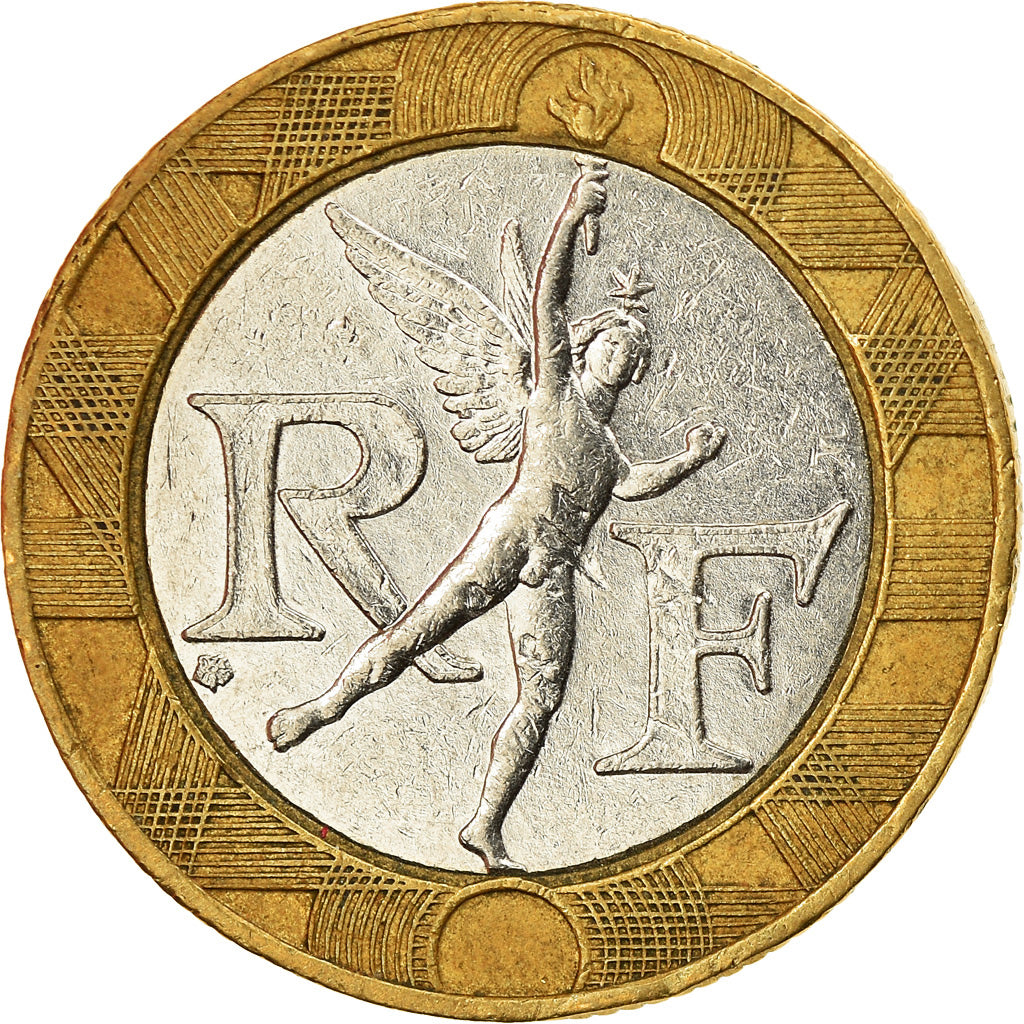 Moneta, Francia, Génie, 10 Francs, 1988, BB, Bi-metallico, KM:964.1