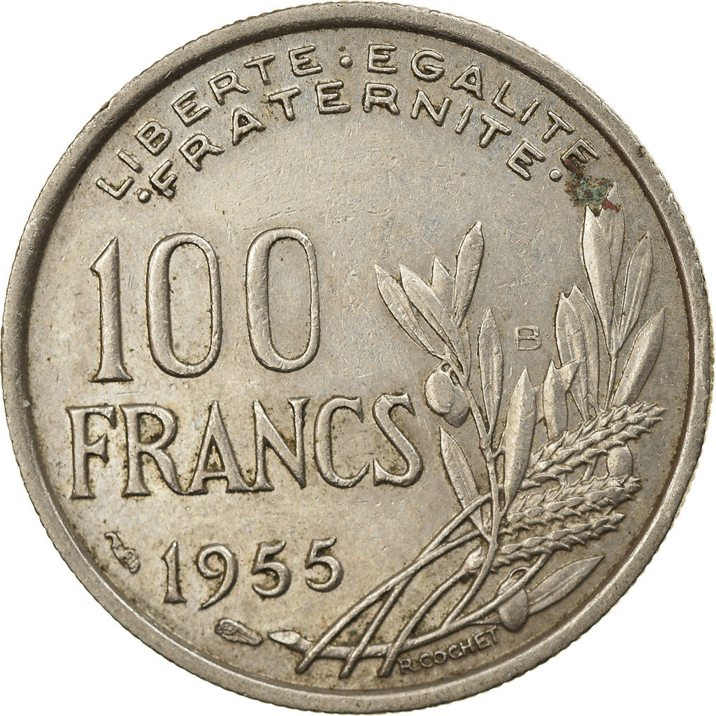 Monnaie, France, Cochet, 100 Francs, 1955, Paris, TB+, Copper-nickel