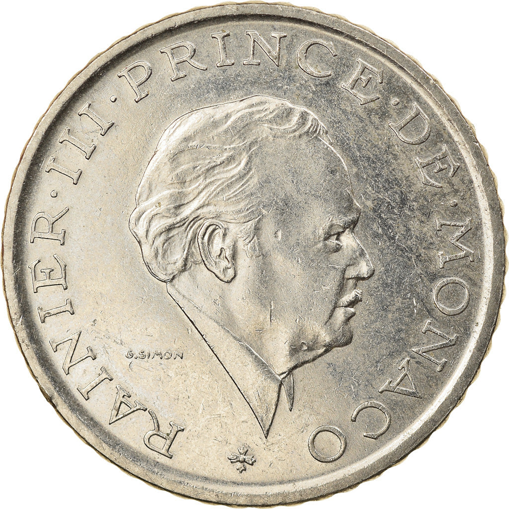 Moneda, Mónaco, Rainier III, 2 Francs, 1982, MBC+, Níquel, KM:157