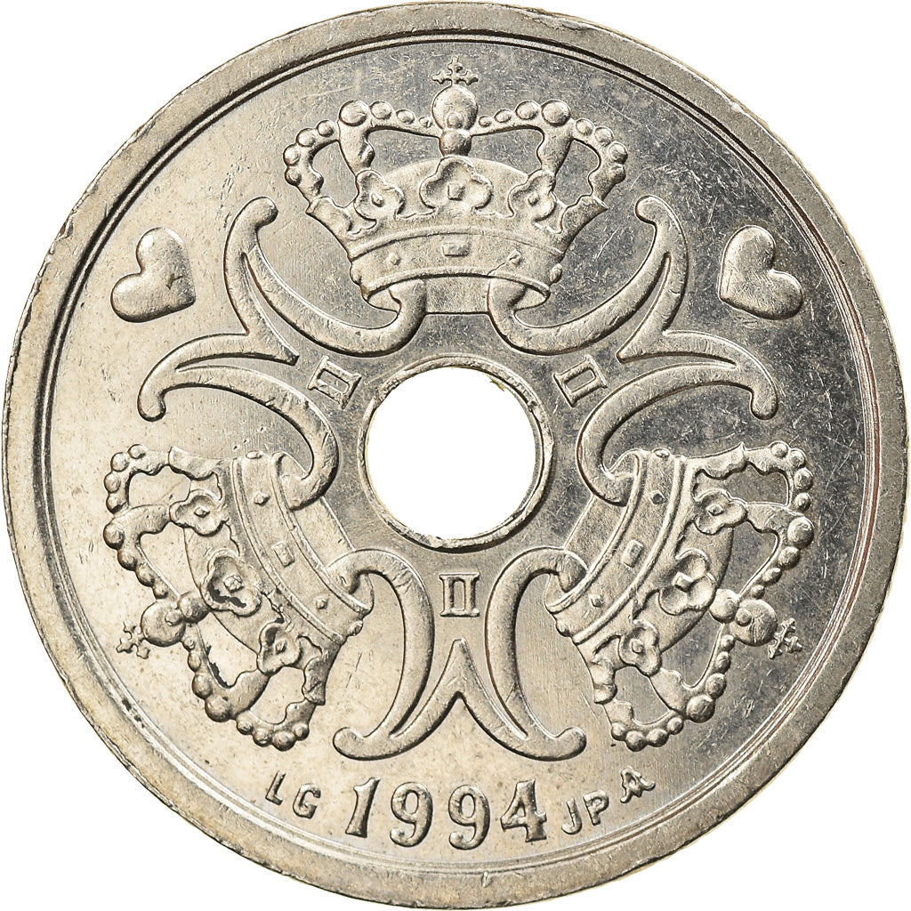 Coin, Denmark, Margrethe II, 2 Kroner, 1994, Copenhagen, EF(40-45)
