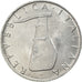 Coin, Italy, 5 Lire, 1955, Rome, AU(55-58), Aluminum, KM:92