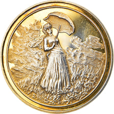 France, Medal, Arts & Culture, Femme à l'ombrelle de Claude Monet, MS(63)